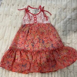 Jona Michelle Red Floral Lace Dress